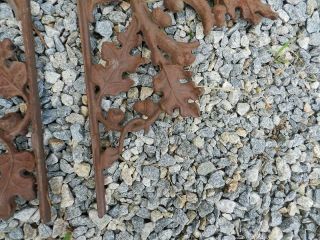 LG Pair 18x18 Antique Shelf Brackets Architectural Cast Iron Oak Leaves & Acorns 5