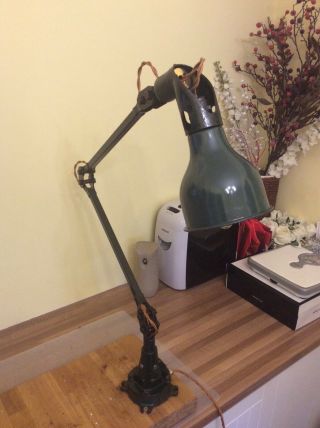 Industrial Chic MEK ELEK 2 arm angle - poise lamp restored And re wired. 10