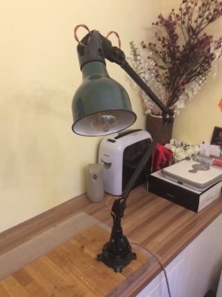 Industrial Chic MEK ELEK 2 arm angle - poise lamp restored And re wired. 7