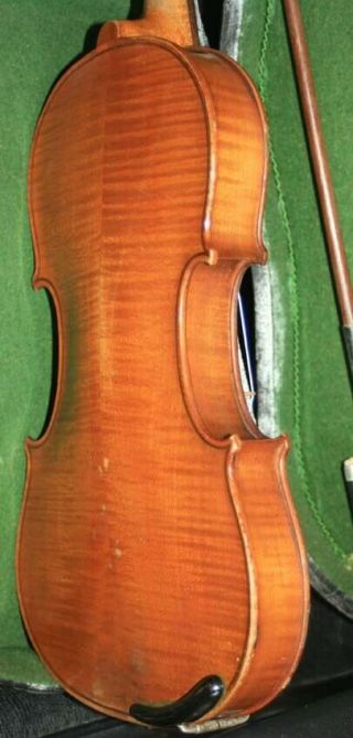 Old antique violin with case and bow 10