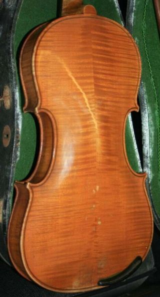 Old antique violin with case and bow 8