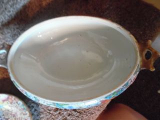 Vintage Chinese Mille Fleur Porcelain Guangxu Covered Rice Soup Tureen Platter 7