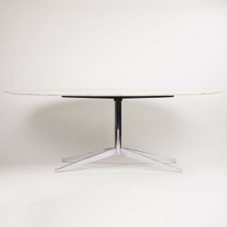 2009 Florence Knoll 78in Calacatta Marble Dining Conference Table Eames Saarinen 4