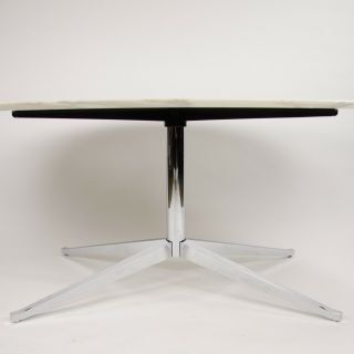2009 Florence Knoll 78in Calacatta Marble Dining Conference Table Eames Saarinen 6