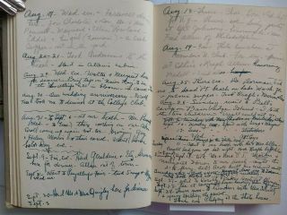 HANDWRITTEN DIARY - SEATTLE WA SOCIALITE - Yachting - Travel - Concert Pianist - 1929 - 1934 4