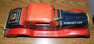 1930S MARX G MAN PURSUIT CAR WIND UP TIN TOY 3