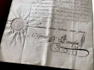 Napoleon Handwritten Document.  MARRIAGE CONTRACT 1810 2