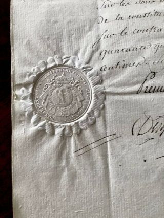 Napoleon Handwritten Document.  MARRIAGE CONTRACT 1810 3