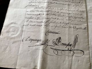 Napoleon Handwritten Document.  MARRIAGE CONTRACT 1810 5