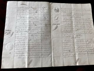 Napoleon Handwritten Document.  MARRIAGE CONTRACT 1810 6