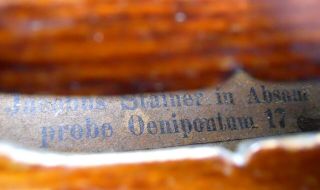 Antique Violin,  Bow & Case,  Jacobus Stainer in Absam probe Oenipontum 1735 - NR 7