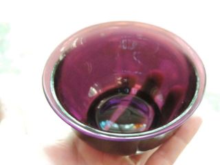 Antique Chinese Dark Purple Peking Glass OLD Bowl GOOD FORM on ANTIQUE STAND 4