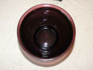 Antique Chinese Dark Purple Peking Glass OLD Bowl GOOD FORM on ANTIQUE STAND 7