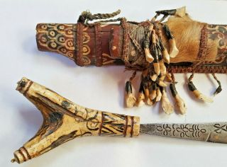 Mandau Dayak Headhunters Dagger Sword Borneo Indonesia 4