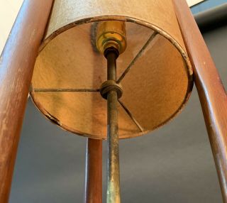 Mid Century Modern Danish Adrian Pearsall Modeline Walnut Lamp PARTS/REPAIR 6