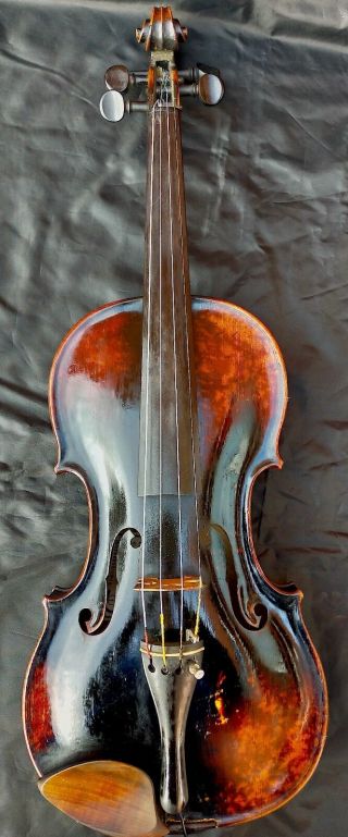 RARE 4/4 ANTIQUE GERMAN BAROQUE VIOLIN Label: Theodor BERGER c.  1890 小提琴 ヴァイオリン 6