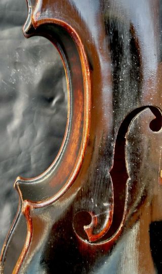 RARE 4/4 ANTIQUE GERMAN BAROQUE VIOLIN Label: Theodor BERGER c.  1890 小提琴 ヴァイオリン 8