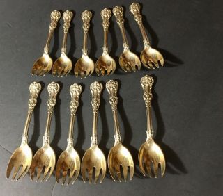 12 Tiffany & Co Sterling Silver Ice Cream Forks 5 1/2 " English King Circa 1885