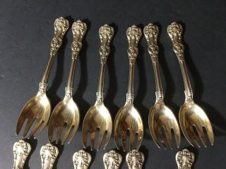 12 Tiffany & Co Sterling Silver Ice Cream Forks 5 1/2 