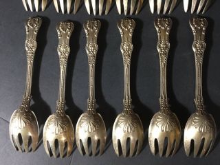 12 Tiffany & Co Sterling Silver Ice Cream Forks 5 1/2 