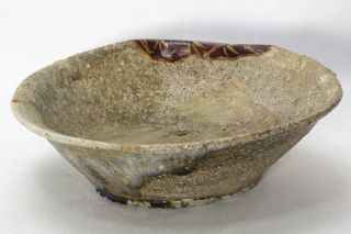 Ymjn05 Japanese Antique Tokoname Pottery Yamajawan Bowl Naturel Glaze Sueki