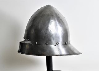 Aphrodite - Antique Wrought Steel German Form Helmet