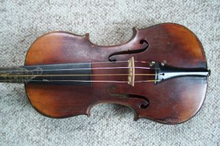 Antique Richard Rubus Petersburg 4/4 Rounded Violin & Case