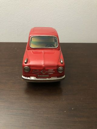 Very Rare Vintage Tin Bandai Baby Fiat 600 743 With Box Great Condi 6