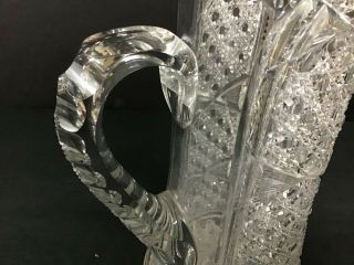 Debbie Reynolds Estate: Ornate Crystal Cut Glass Pitcher W/Sterling Silver Top 10