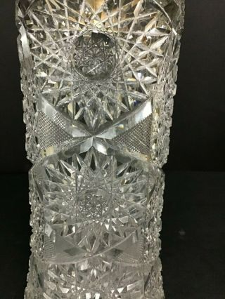 Debbie Reynolds Estate: Ornate Crystal Cut Glass Pitcher W/Sterling Silver Top 5