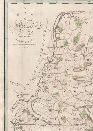 1805 John Cary Folio Map - MIDDLESEX,  ENGLAND - London Area - Camden ' s Britannia 2