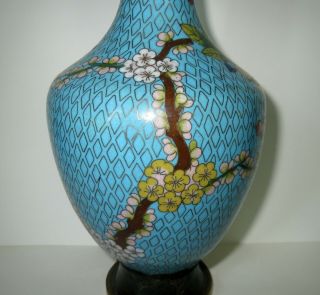 Antique Chinese CLOISONNE VASE - ENAMEL INLAY WORK 6