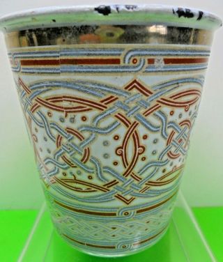 RARE ANTIQUE 1896 TSAR NICHOLAS 11 OLD ENAMELLED RUSSIAN KHODYNKA CUP OF SORROWS 2