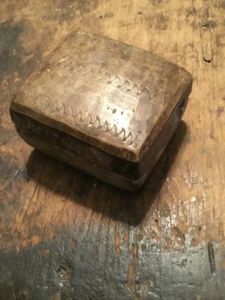 Revolutionary War 18th Century Carved Soap Stone Bullet Mold With Design 12