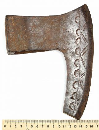Ancient Rare Authentic Viking Kievan Rus Very Large Iron Battle Axe 12 - 14th AD 4