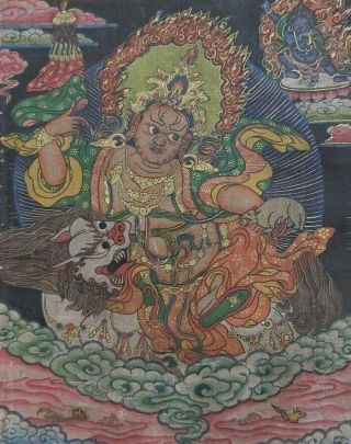 I669: Tibetan Buddhist Art.  Painting Hanging Scroll " Manjushri ".