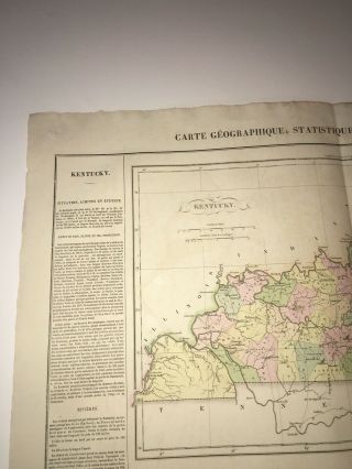 Carte Goegraphique,  Statistique Et Historique Du Kentucky 3