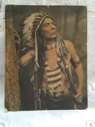 Native American Apogragh C.  1902 Alfred S Campbell 9.  25 X 7.  25 Rare Art