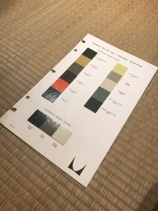 1964 Herman Miller Fiberglass Color Board,  Eames,  Nelson To Fit Dealer’s Binder