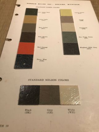 1964 Herman Miller Fiberglass Color Board,  Eames,  Nelson To Fit Dealer’s Binder 3