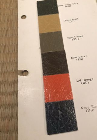 1964 Herman Miller Fiberglass Color Board,  Eames,  Nelson To Fit Dealer’s Binder 5