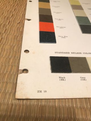 1964 Herman Miller Fiberglass Color Board,  Eames,  Nelson To Fit Dealer’s Binder 9