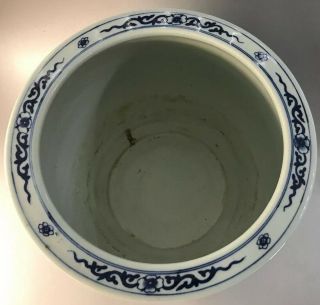 Fine Lg Antique 19thC Chinese Blue and White Porcelain Planter Estate Find NR 5
