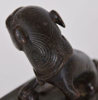 Chinese Ming Bronze Foo Dog or Fu Dog With Paw On Ball made in the Ming Dynasty 5