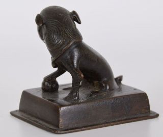 Chinese Ming Bronze Foo Dog or Fu Dog With Paw On Ball made in the Ming Dynasty 7