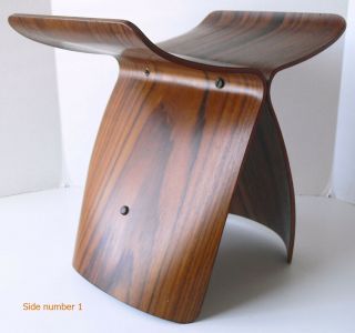 vintage SORI YANAGI rosewood BUTTERFLY STOOL by TENDO MOKKO Good Design 5
