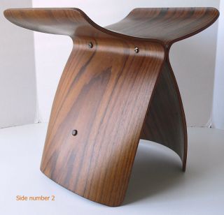 vintage SORI YANAGI rosewood BUTTERFLY STOOL by TENDO MOKKO Good Design 6