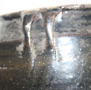 Chinese 17th - 18th Century Dark Brown Shiny Glaze Wide Mouth Twin Handled Jar 7