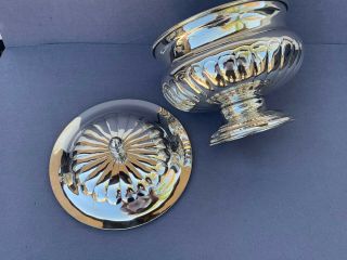 VINTAGE G.  H.  Villa Mexico STERLING SILVER 925 SERVING BOWL WITH LID.  755 gr 6
