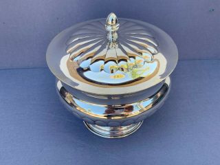 VINTAGE G.  H.  Villa Mexico STERLING SILVER 925 SERVING BOWL WITH LID.  755 gr 8
